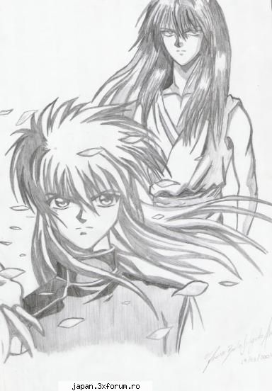 Kurama - asta imi place cum e desenata chiar e misto - YuYu Hakusho